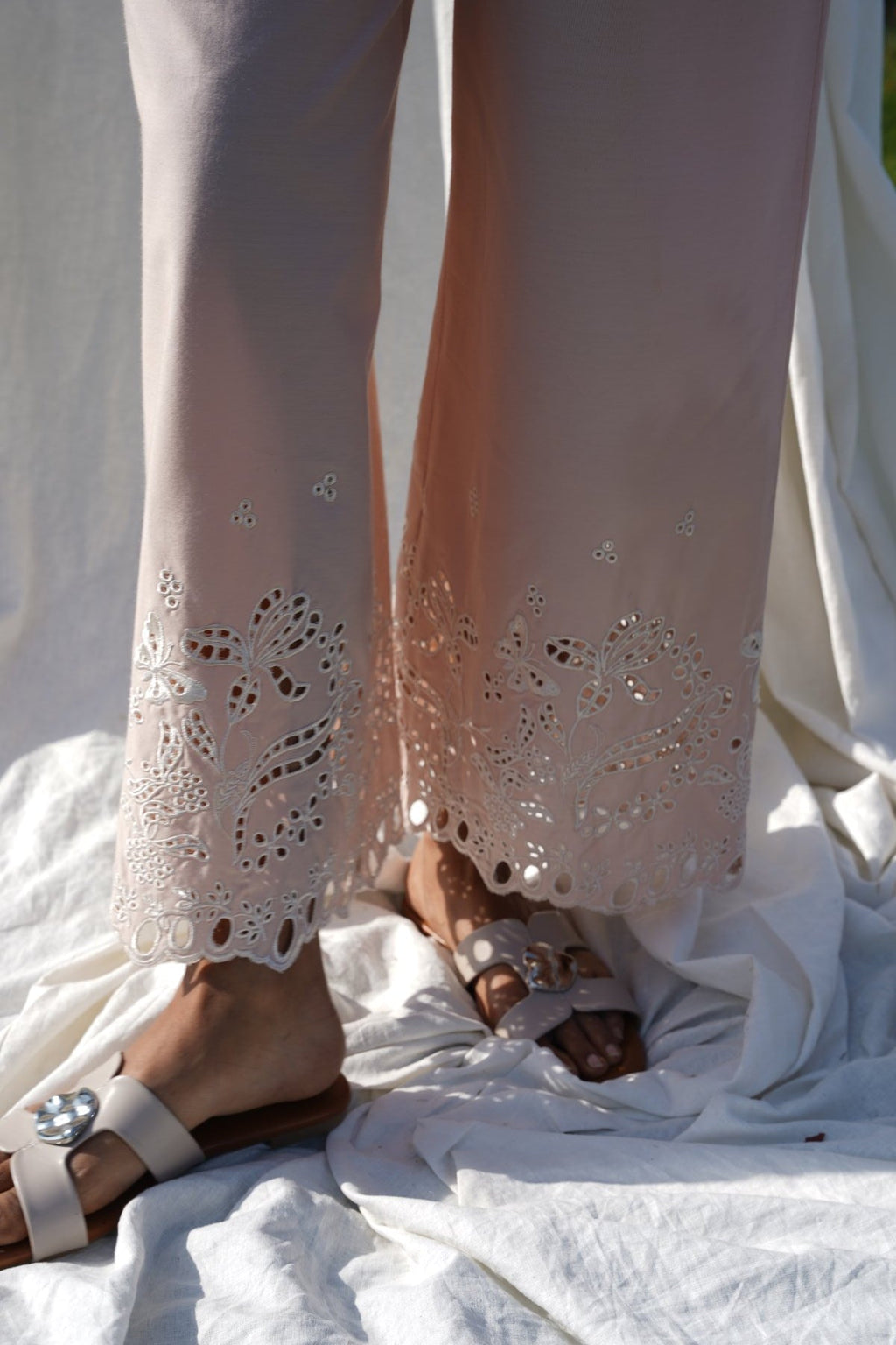 PINK WILD BALLERINA CUTWORK PANTS