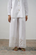 WHITE CREME CUTWORK PANTS