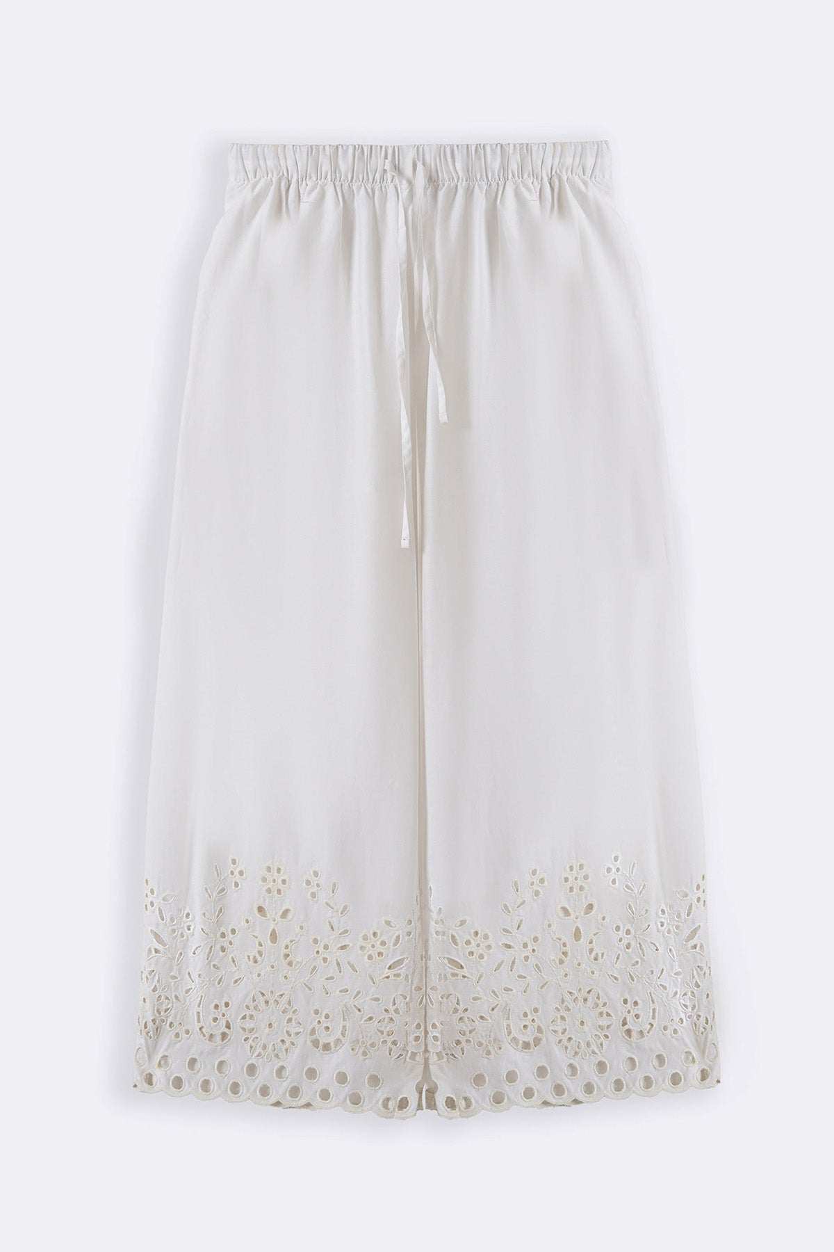 WHITE CREME CUTWORK PANTS