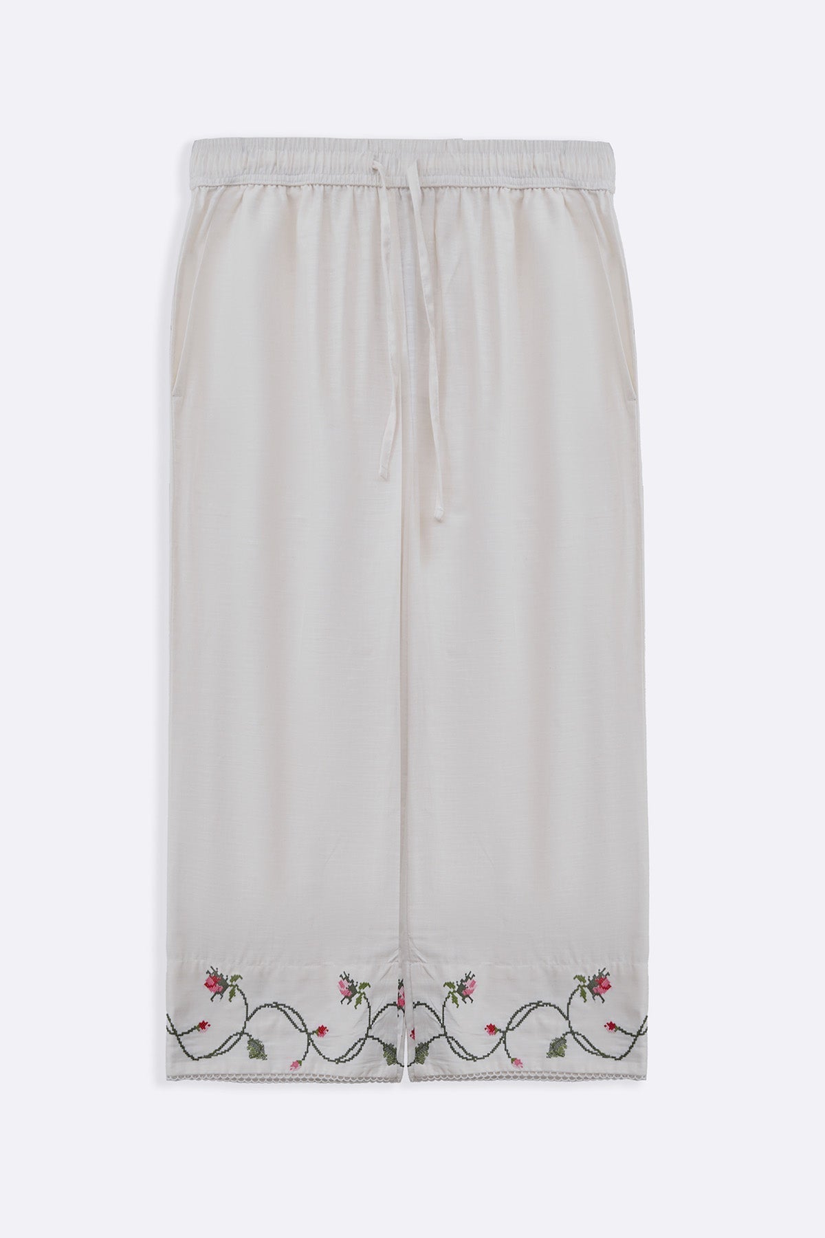 WHITE ROSATINI PANTS
