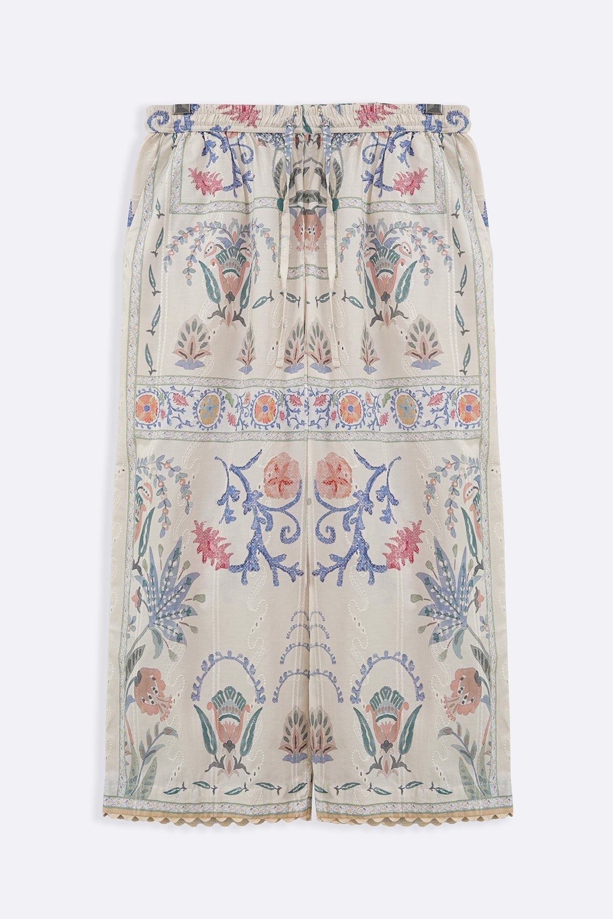 CREAM SUGARLOOP EMBROIDERED PANTS