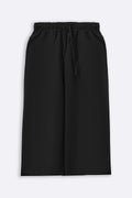 BLACK ESSENTIAL COTTON CULOTTES