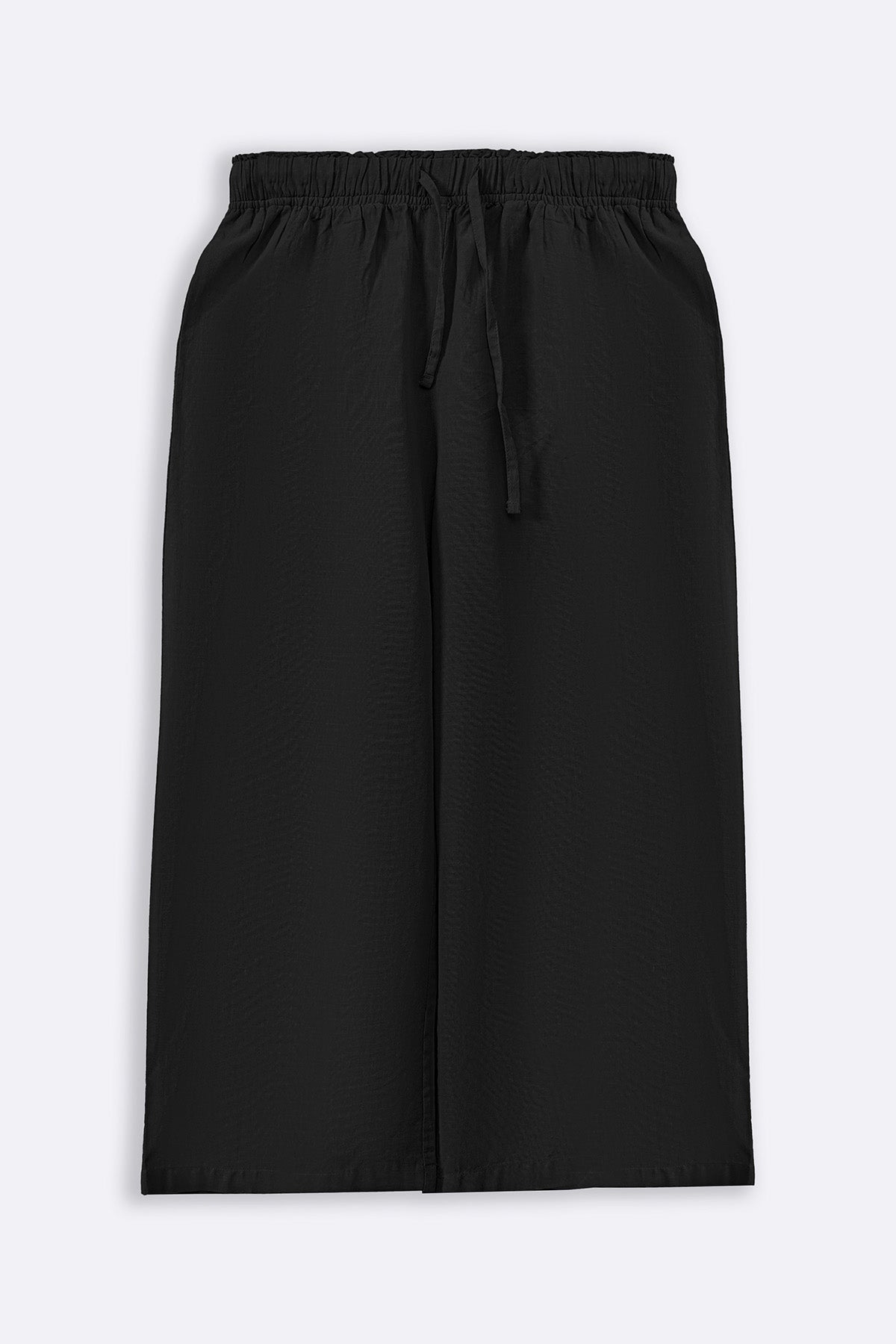 BLACK ESSENTIAL COTTON CULOTTES