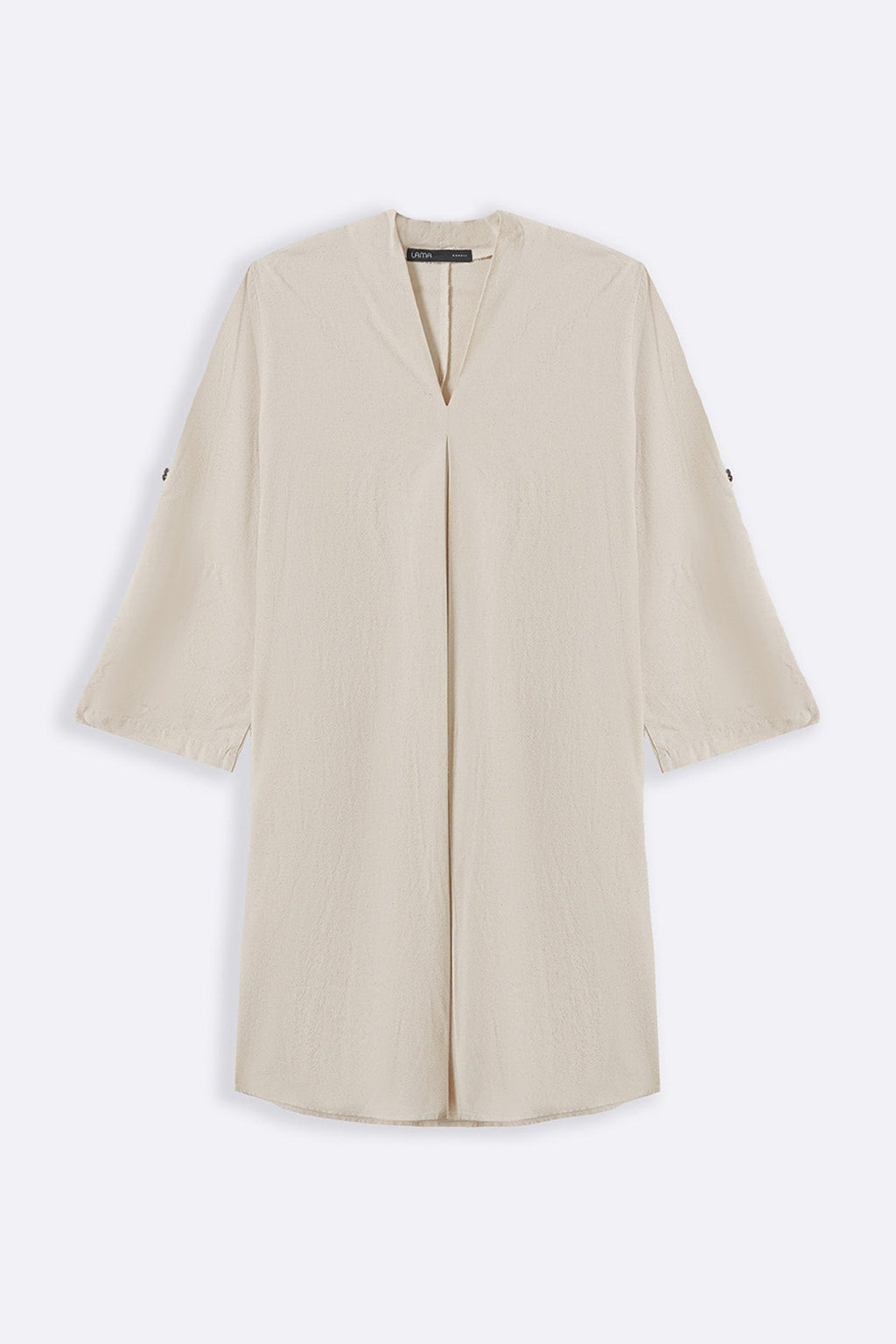 OFF WHITE LINEN MIDI TUNIC