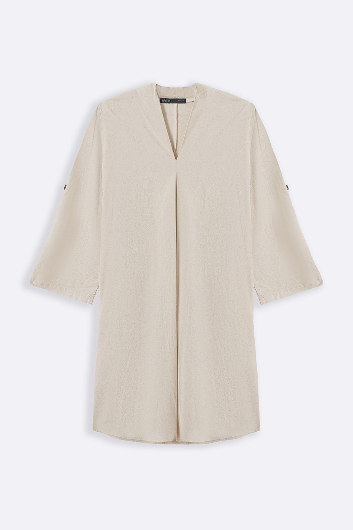 OFF WHITE LINEN MIDI TUNIC