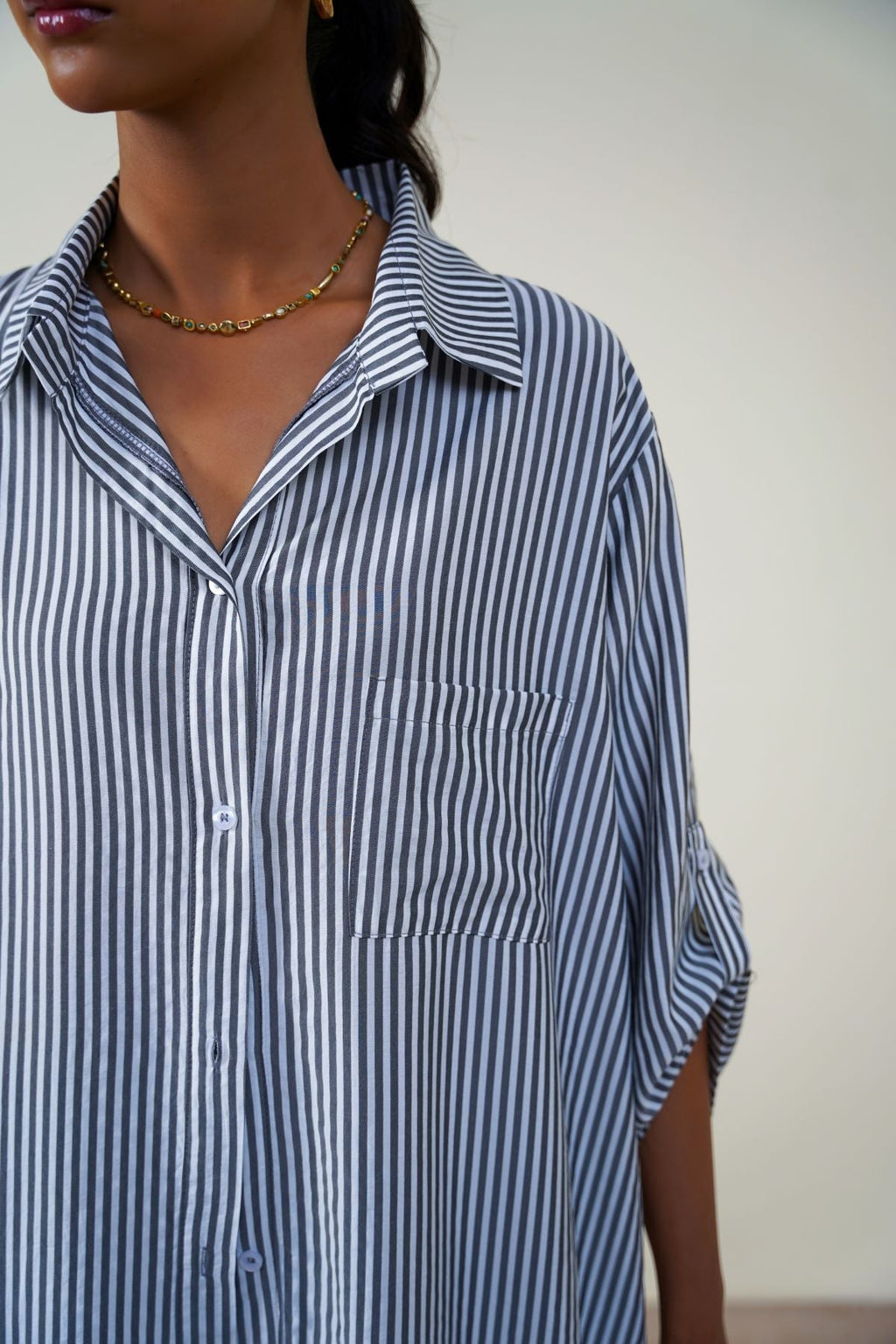 GREY LUNCH & BROWSE TUNIC