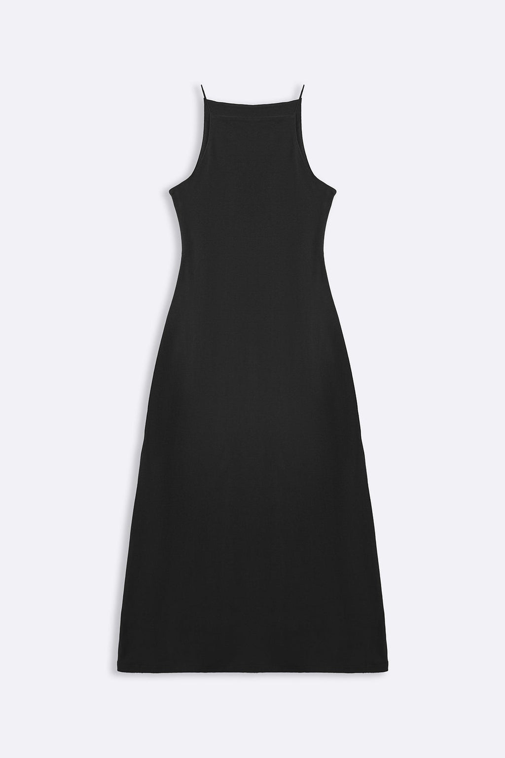 BLACK BODYCON A-LINE DRESS