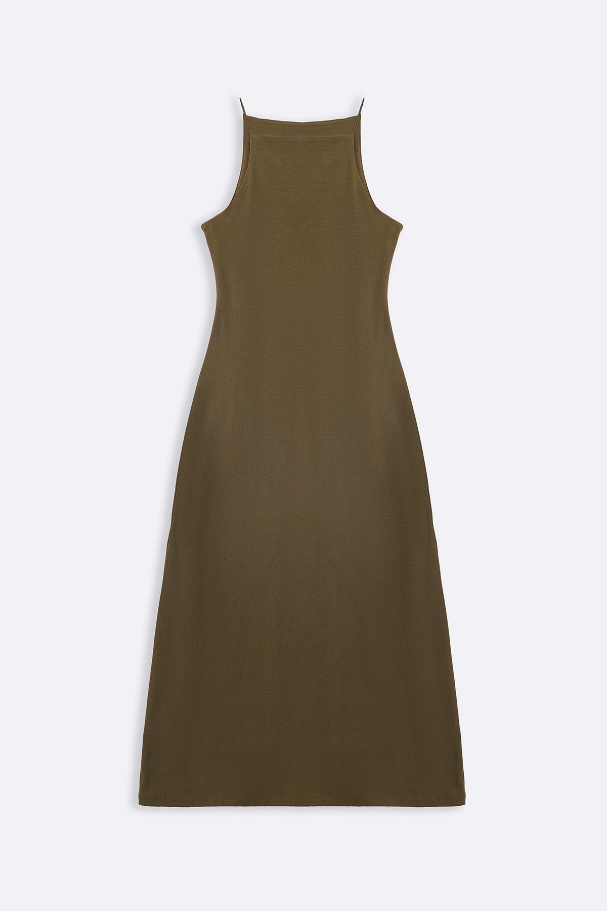 OLIVE BODYCON A-LINE DRESS