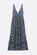 BLACK COTTON HALTER DRESS