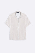 TAUPE STRIPED MUSLIN SHIRT