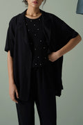 BLACK SAFARI BLAZER SHIRT
