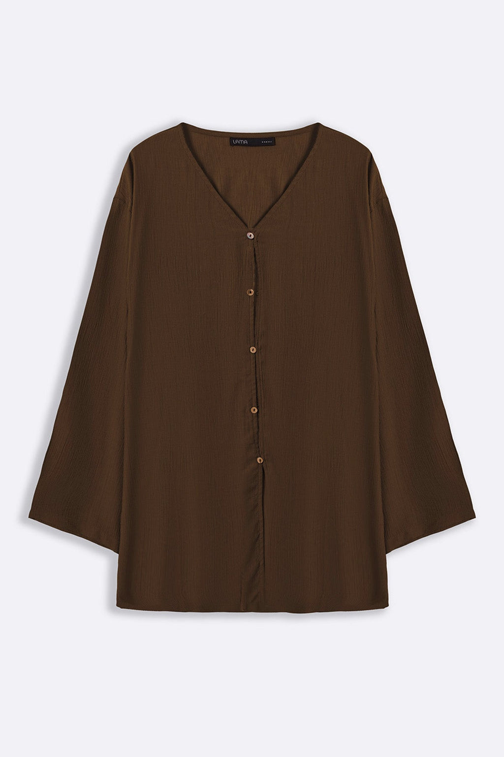OLIVE FLOWY TEXTURED BLOUSE