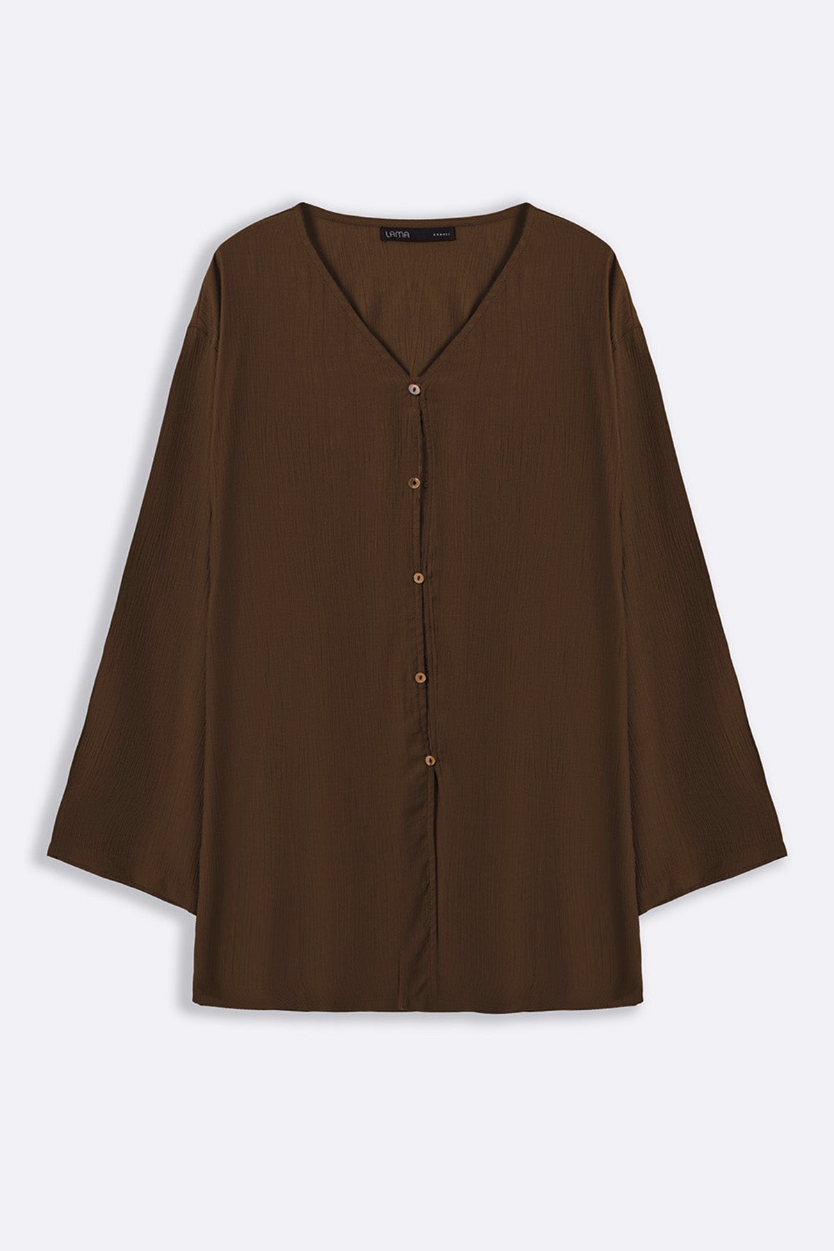 OLIVE FLOWY TEXTURED BLOUSE