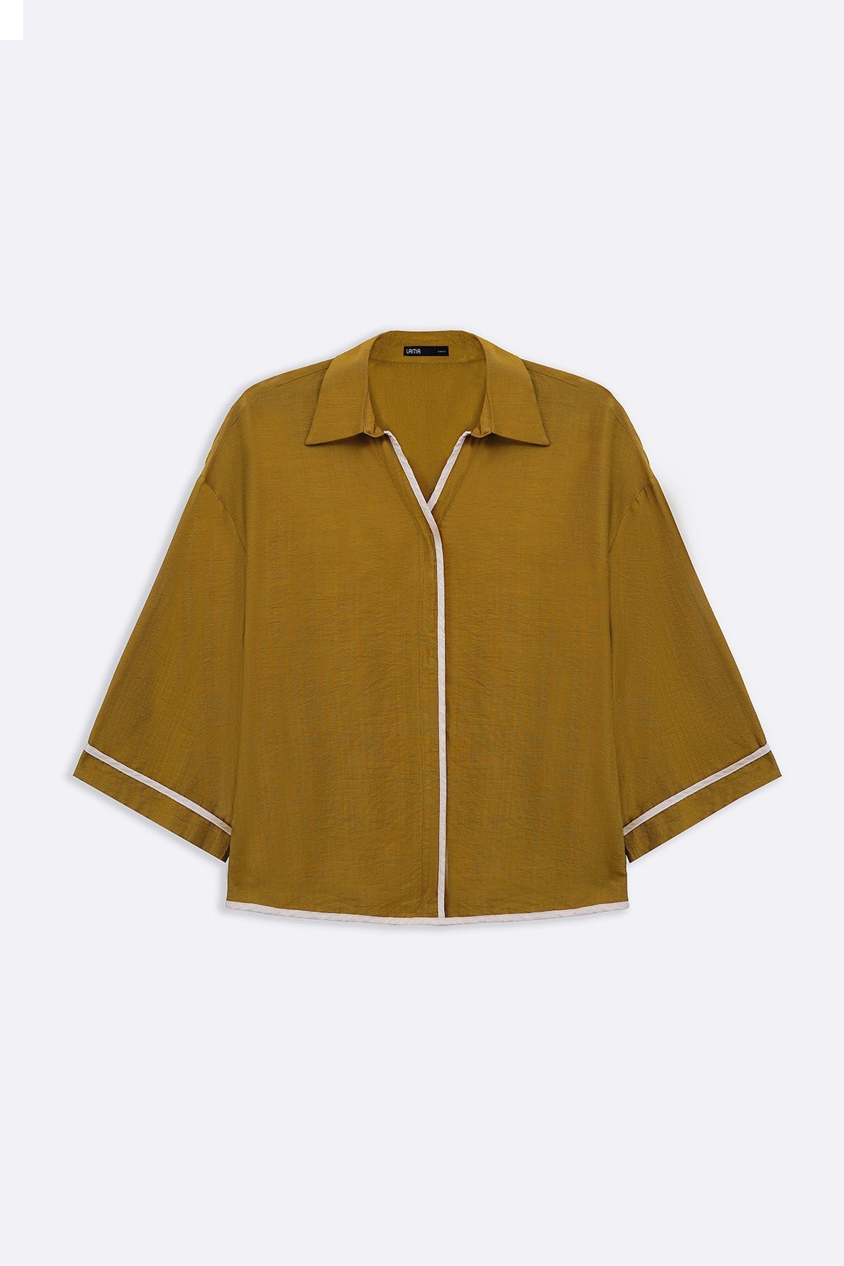 OLIVE CLOVER SILKY BLOUSE