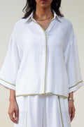 WHITE CLOVER SILKY BLOUSE