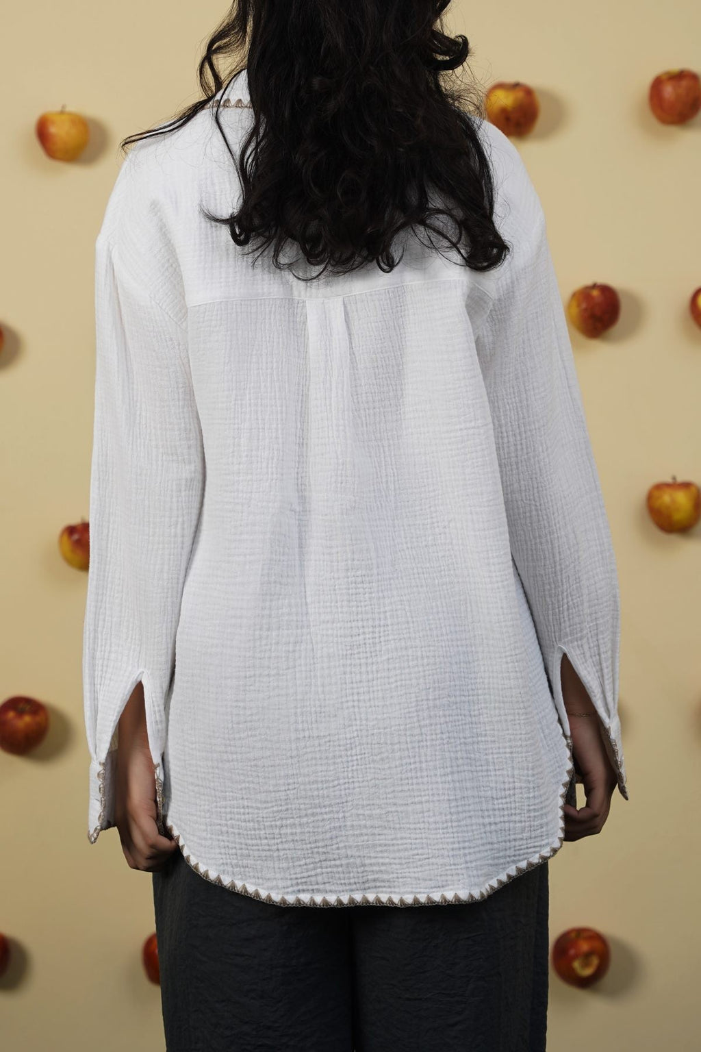 BEIGE MUSLIN RESORT SHIRT