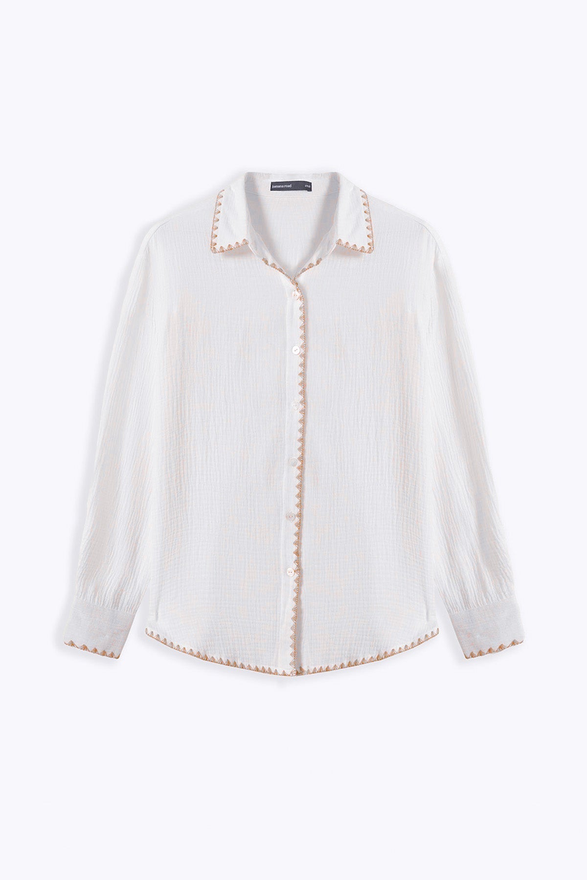 BEIGE MUSLIN RESORT SHIRT