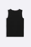 BLACK OFF-DUTY STRETCHY TOP