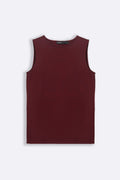 BURGUNDY OFF-DUTY STRETCHY TOP