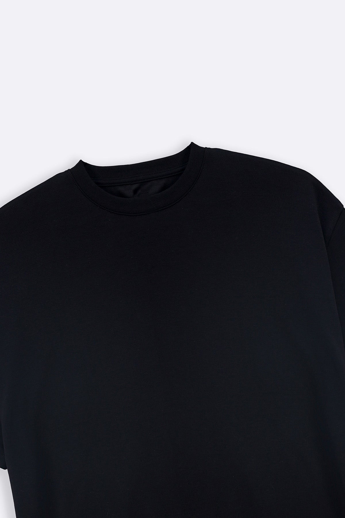 BLACK LYOCELL COTTON TEE