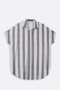 BLACK CURVE STRIPED HOLIDAY TUNIC