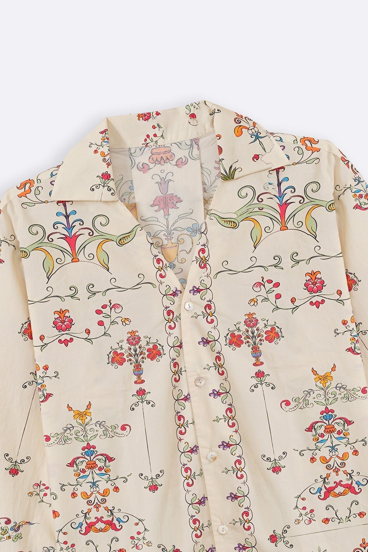 BEIGE ANDALUSIA COTTON SHIRT