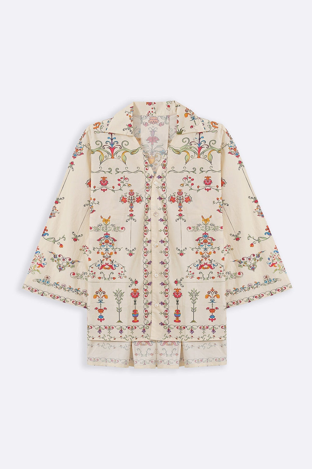 BEIGE ANDALUSIA COTTON SHIRT