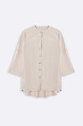 BEIGE COTTON FLARE TUNIC