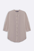 BEIGE ESSENTIAL COTTON SHIRT