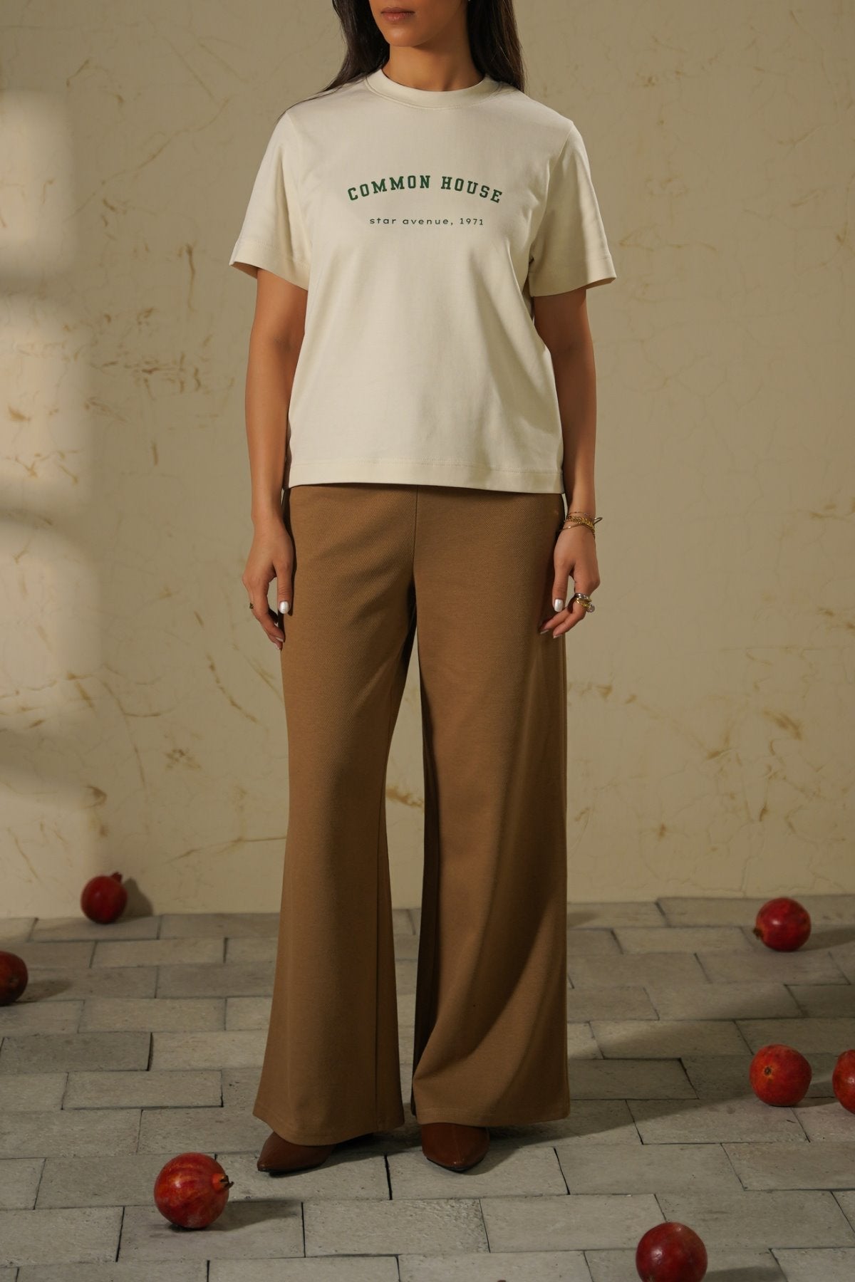 CAMEL SEMI-FORMAL KNIT PANTS