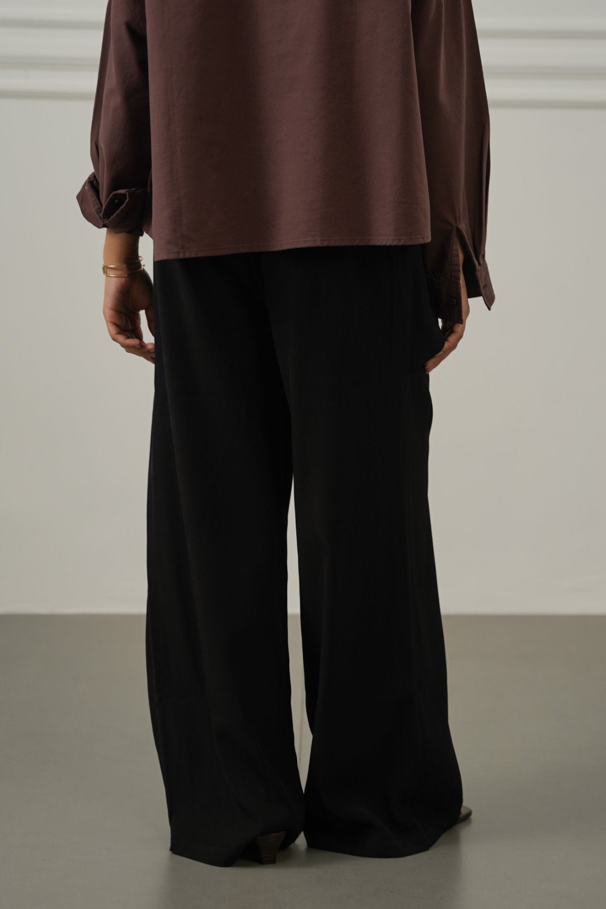 BLACK SKIRT OVERLAY PANTS