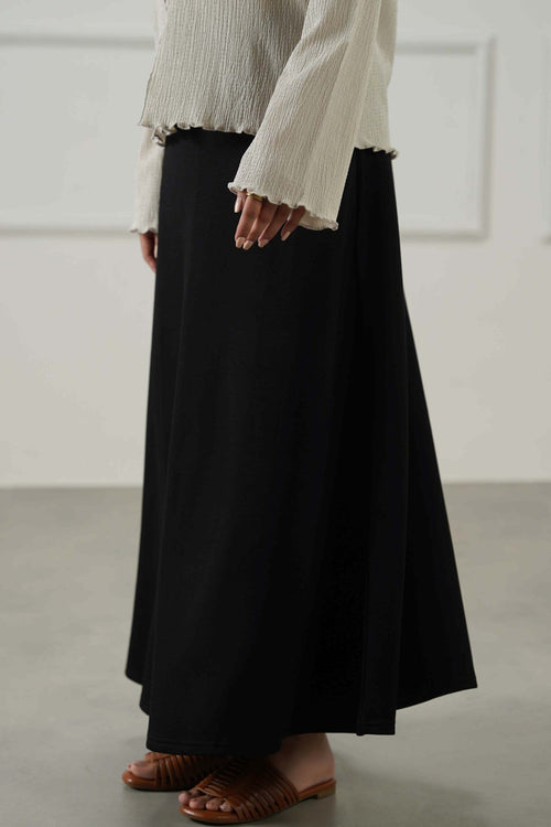 BLACK CASUAL EVERYDAY SKIRT