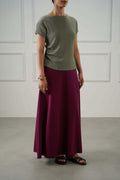 MAROON CASUAL EVERYDAY SKIRT