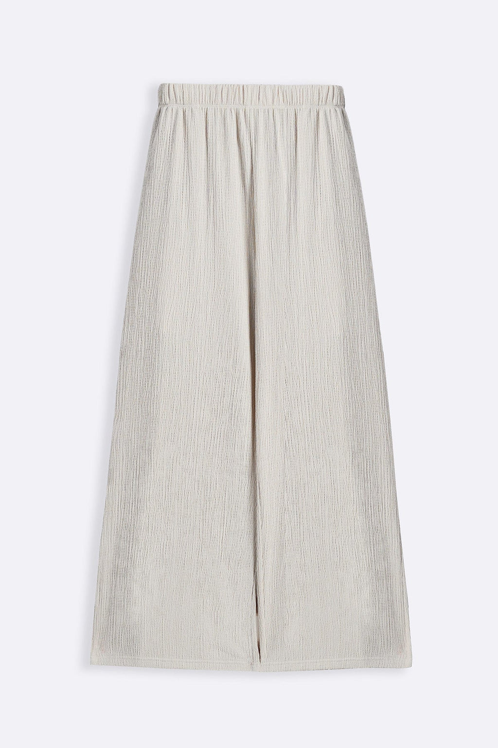 IVORY CRINKLE KNIT PANTS
