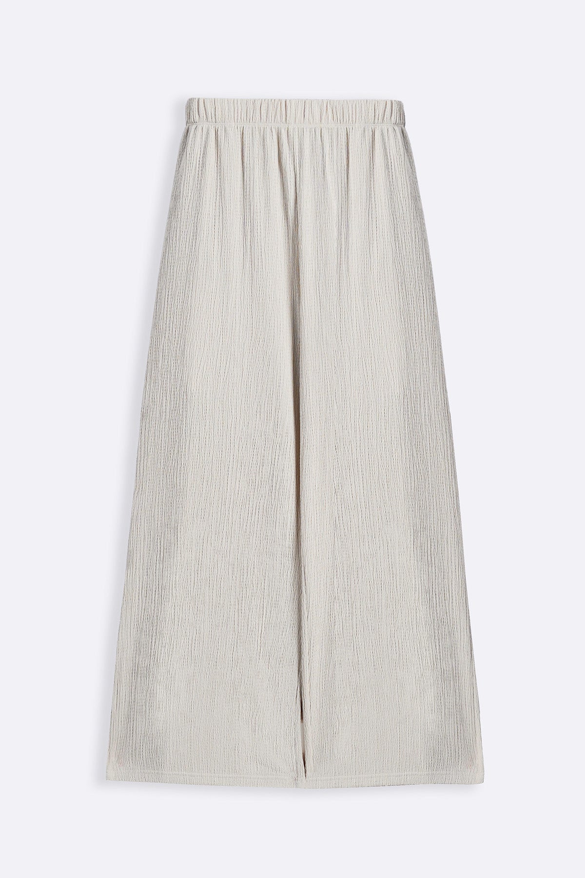 IVORY CRINKLE KNIT PANTS