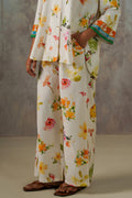 OFF WHITE LILIES AT DAWN PANTS