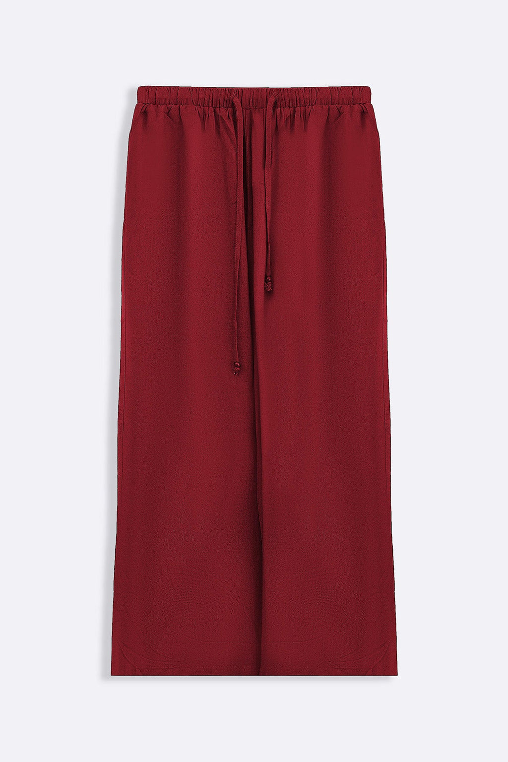 RED LINEN BLEND EASE CULOTTES