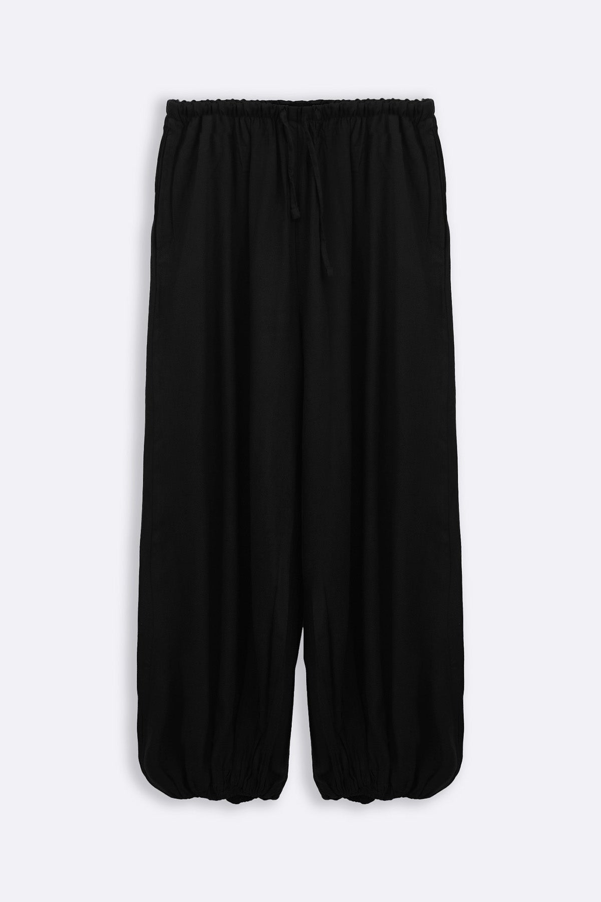 BLACK SLOUCHY HAREM PANTS