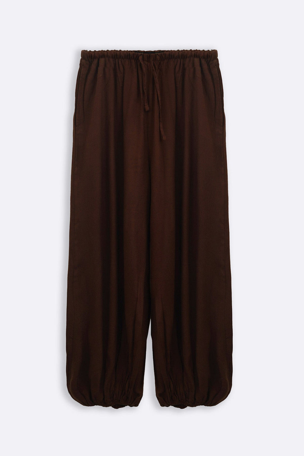 BROWN SLOUCHY HAREM PANTS