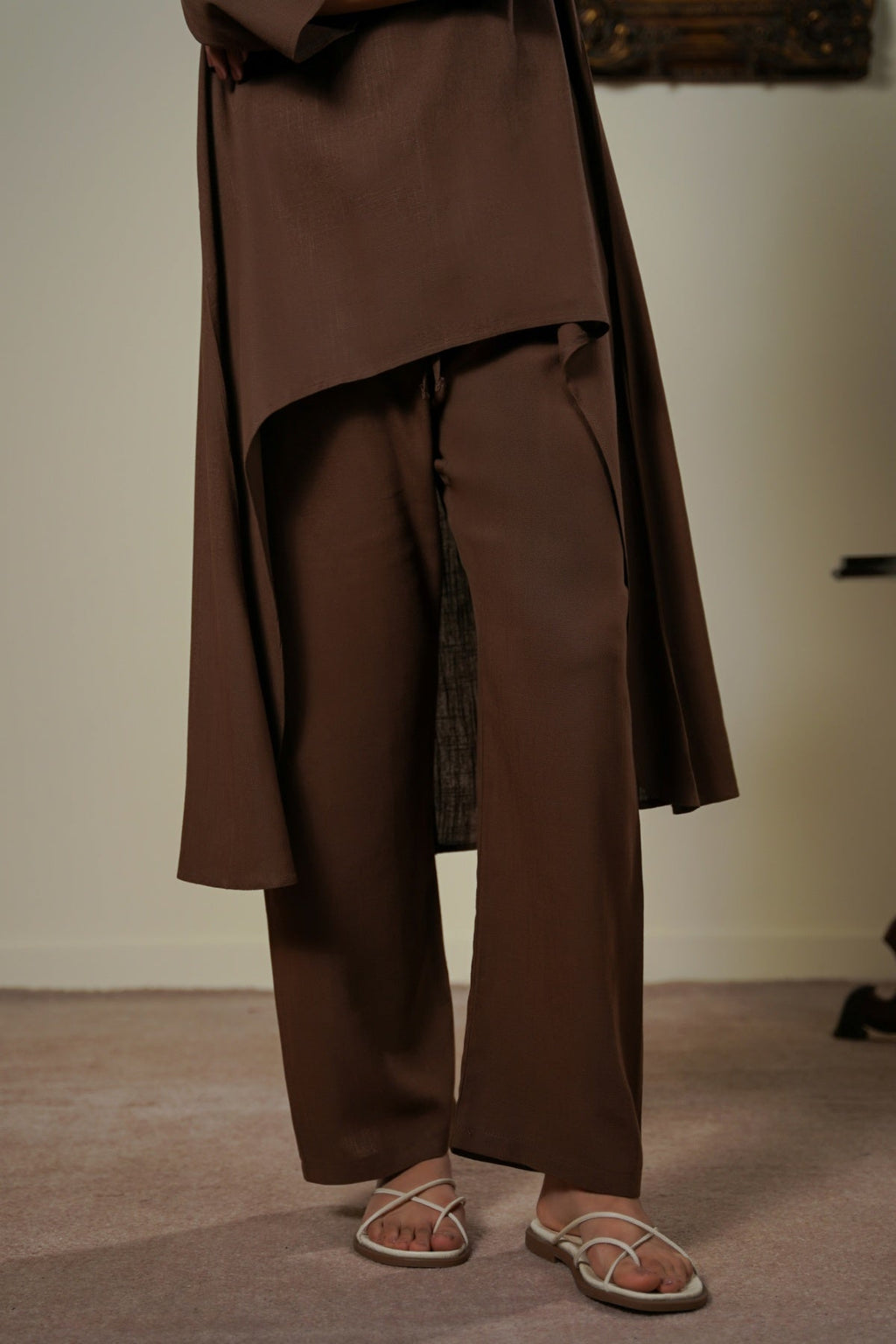 COFFEE EVERYDAY LINEN BLEND PANTS