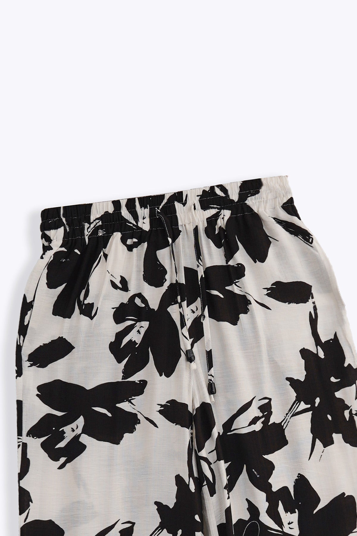 BLACK ABSTRACT RESORT PANTS