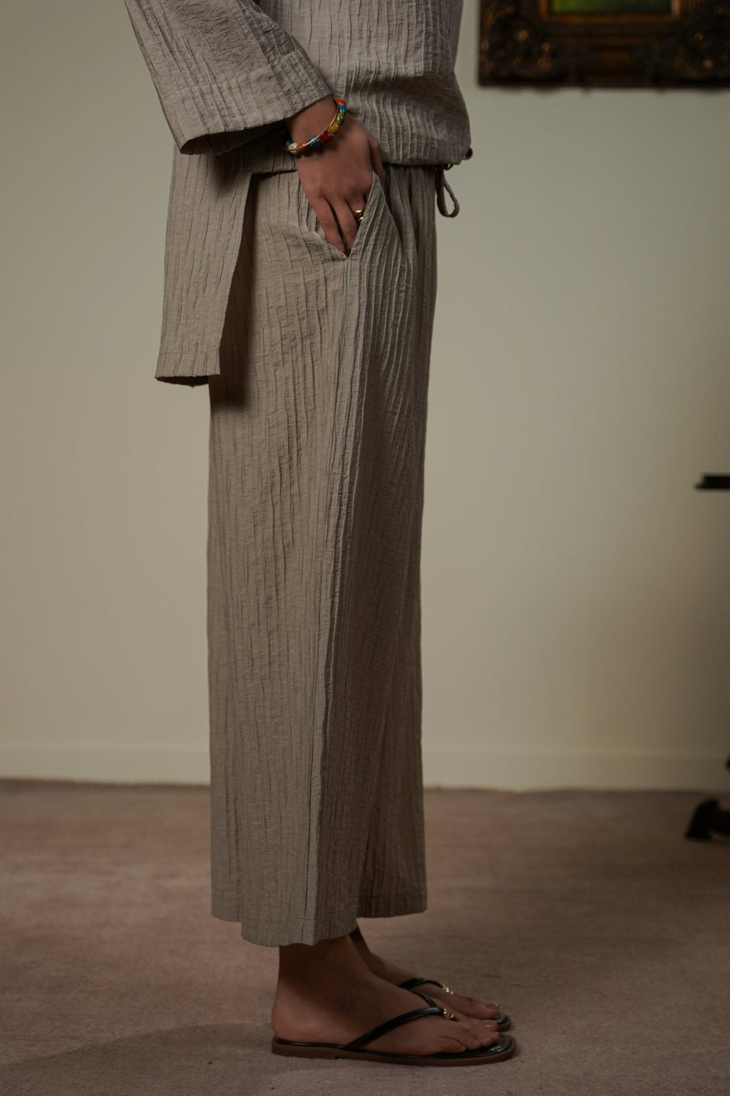 TAUPE SABLE EASY PANTS