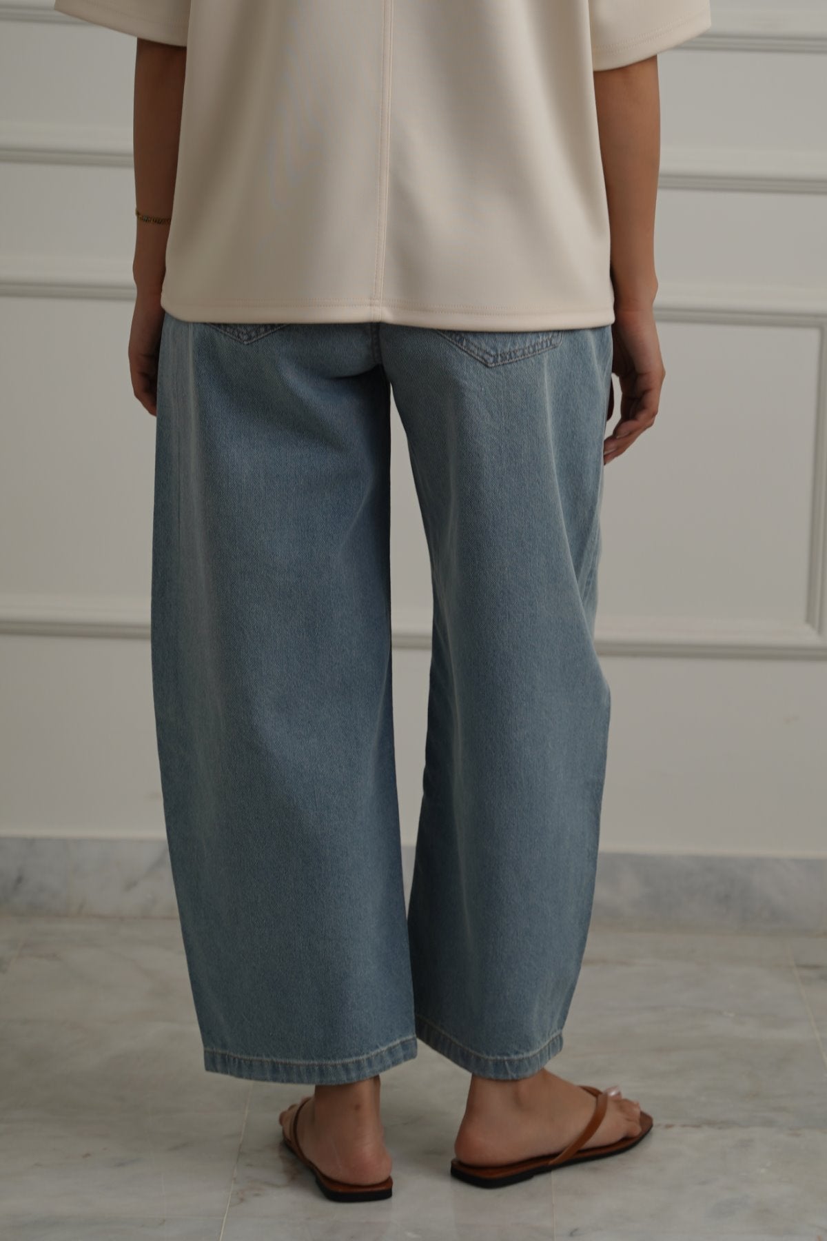 VINTAGE BLUE HIGH WAIST COCOON JEANS