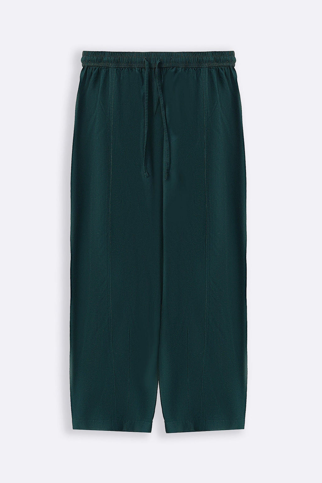 FOREST GREEN LINEN BLEND PANTS