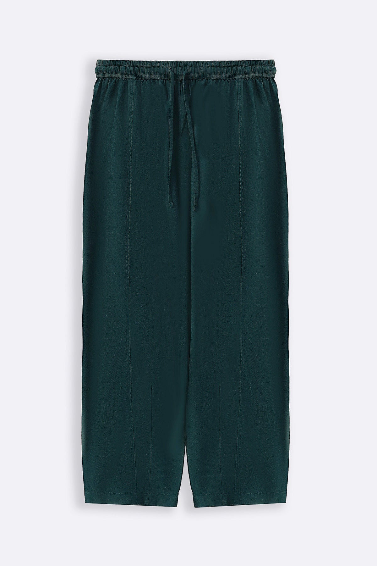 FOREST GREEN LINEN BLEND PANTS