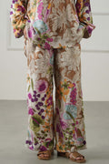 BEIGE GARDEN KALEIDOSCOPE PANTS