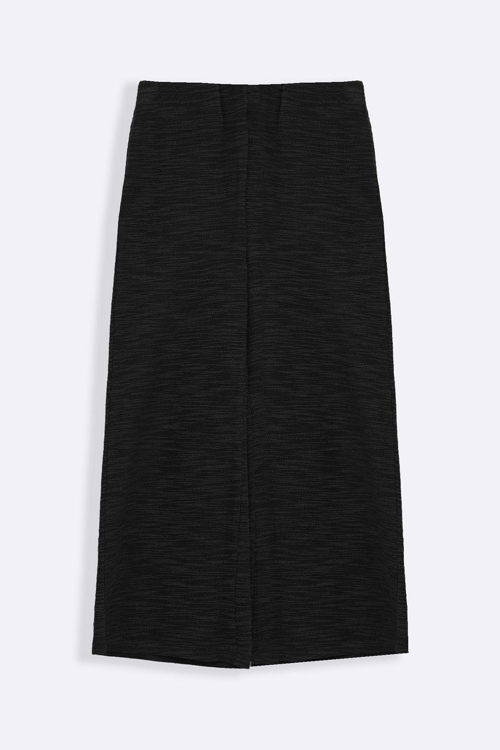 BLACK STRAIGHT TEXTURED PANTS