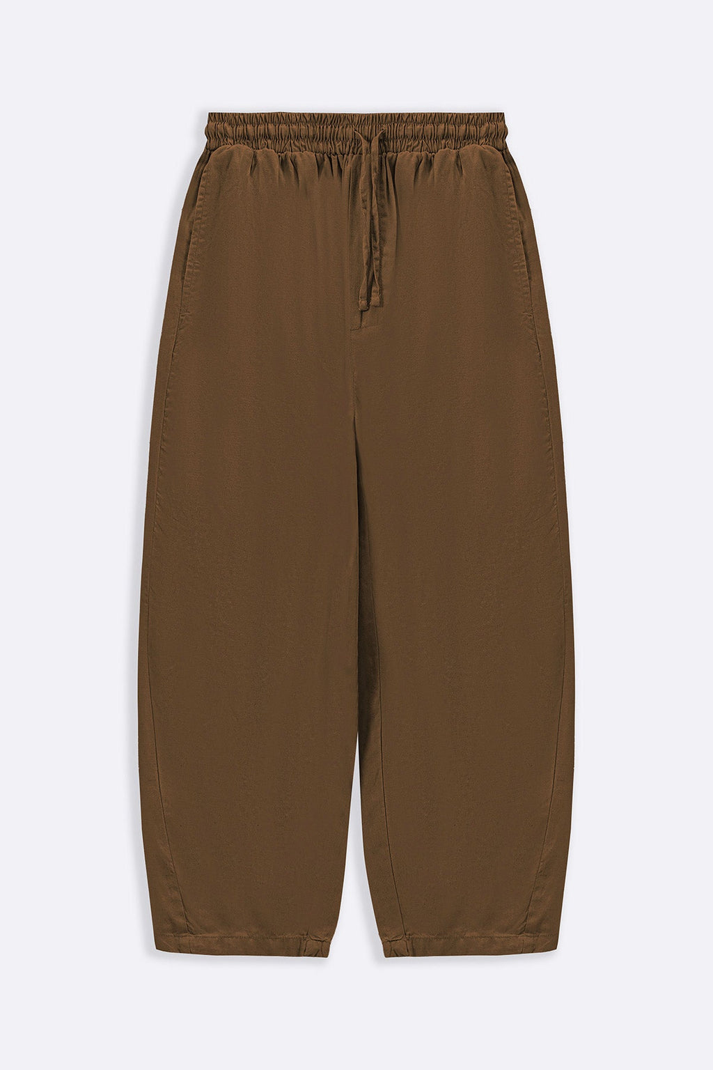 BROWN LYOCELL LINEN EASE PANTS