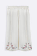 ECRU COTTON LACE ROSE PANTS