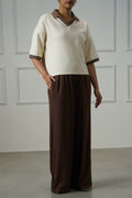 BROWN MODAL FLOWY PANTS